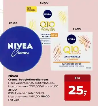 SuperBrugsen Nivea Creme, bodylotion eller rens tilbud