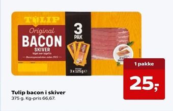 SuperBrugsen Tulip bacon i skiver tilbud