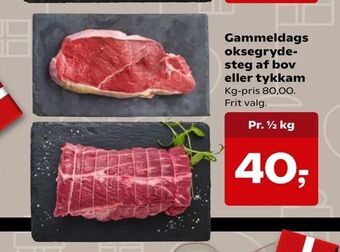 SuperBrugsen Gammeldags oksegrydesteg af bov eller tykkam tilbud