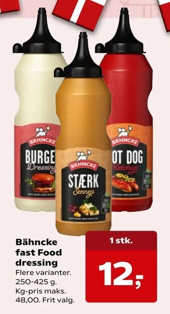 SuperBrugsen Bähncke fast Food dressing tilbud