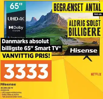 Power Hisense 4K UHD LED TV 65A68GNE tilbud