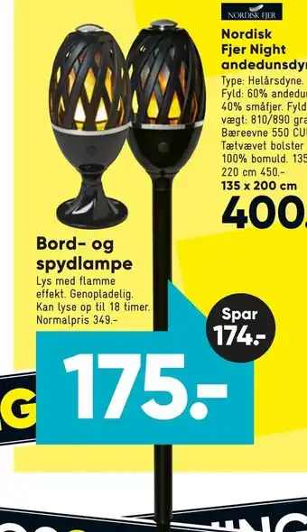 Bilka Bord- og spydlampe tilbud
