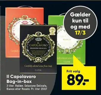 Bilka Il Capo lavoro Bag-in-box tilbud