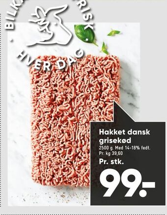 Bilka Hakket dansk grisekød tilbud