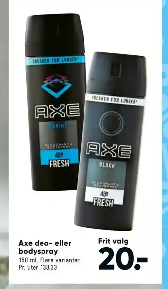 Axe deo- eller bodyspray