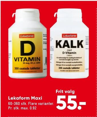 Bilka Lekaform Maxi tilbud