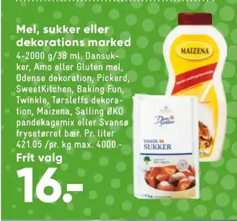 Bilka Mel, sukker eller dekorations marked tilbud