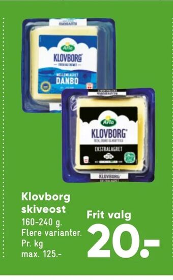 Bilka Klovborg skiveost tilbud