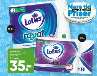 Bilka Lotus papir tilbud