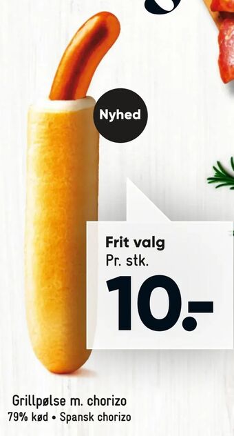 Bilka Grillpølse m. chorizo tilbud