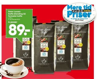 Bilka Peter Larsen Kaffe blanding 66 formalet kaffe tilbud