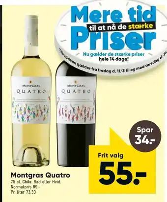 Bilka Montgras Quatro tilbud