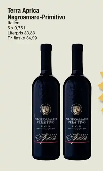 Fakta Tyskland Terra Aprica Negroamaro-Primitivo tilbud