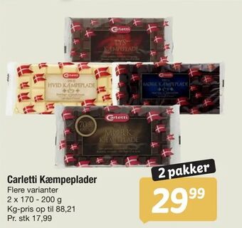 Fakta Tyskland Carletti Kæmpeplader tilbud
