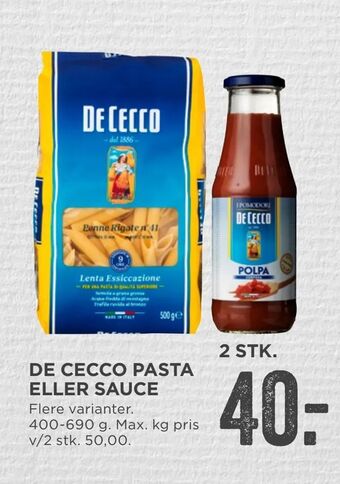 MENY De cecco pasta eller sauce tilbud