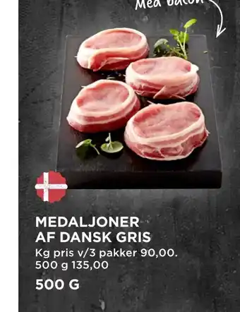 MENY Medaljoner af dansk gris tilbud