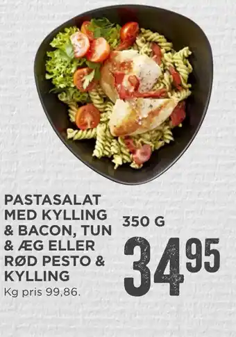 MENY Pastasalat med kylling & bacon, tun & æg eller rød pesto & kylling tilbud