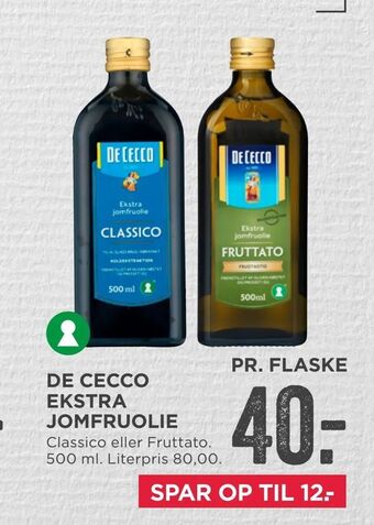 MENY De cecco ekstra jomfruolie tilbud