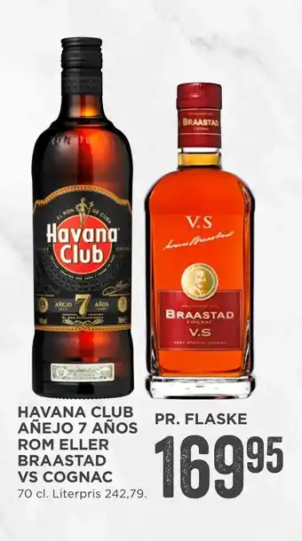 MENY Havana club añejo 7 años rom eller braastad vs cognac tilbud