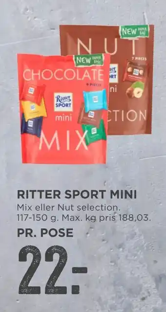MENY Ritter sport mini tilbud