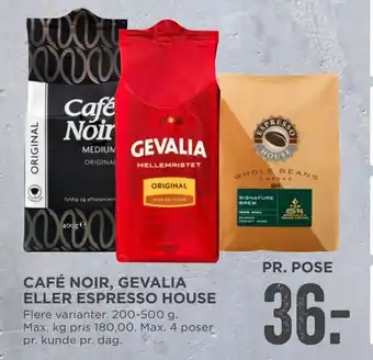 MENY Café noir, gevalia eller espresso house tilbud