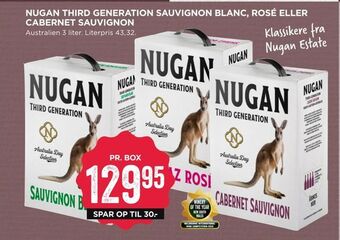 MENY Nugan third generation sauvignon blanc, rosé eller cabernet sauvignon tilbud