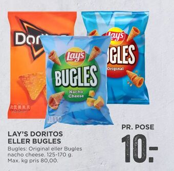 MENY Lay's doritos eller bugles tilbud