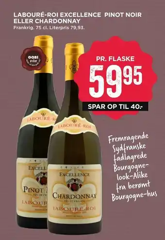 MENY Labouré-roi excellence pinot noir eller chardonnay tilbud