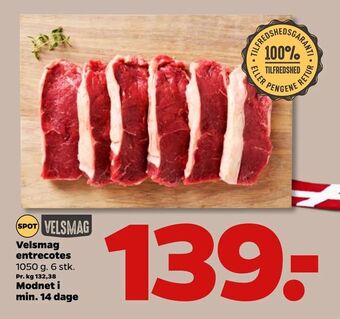 Netto Velsmag entrecotes tilbud