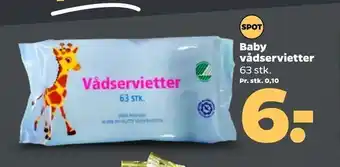 Netto Baby vådservietter tilbud