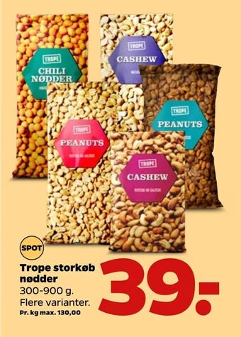 Netto Trope storkøb nødder tilbud