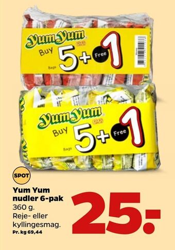 Netto Yum Yum nudler 6-pak tilbud