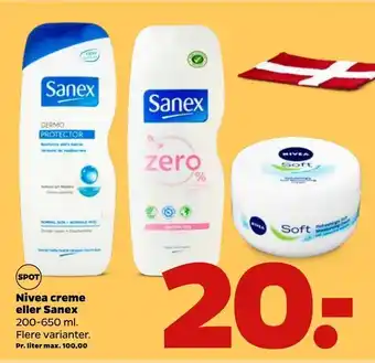 Netto Nivea creme eller Sanex tilbud