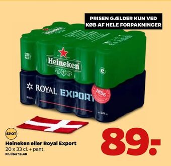 Netto Heineken eller Royal Export tilbud