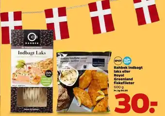Netto Rahbek indbagt laks eller Royal Greenland fiskefileter tilbud