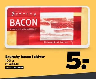 Netto Brunchy bacon i skiver tilbud