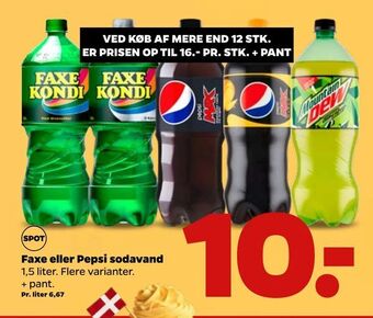 Netto Faxe eller Pepsi sodavand tilbud