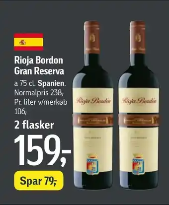 Føtex Rioja Bordon Gran Reserva tilbud