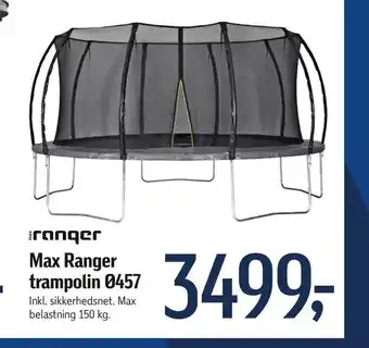 Føtex Max Ranger trampolin Ø457 tilbud
