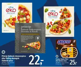 Føtex Princip italiensk stenovnspizza eller Salling økologisk italiensk pizza tilbud