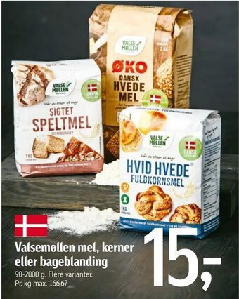 Føtex Valsemøllen mel, kerner eller bageblanding tilbud