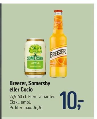 Føtex Breezer, Somersby eller Cocio tilbud
