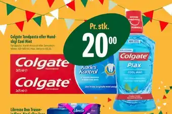 Min Købmand Colgate Tandpasta eller Mund skyl Cool Mint tilbud
