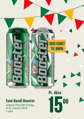 Min Købmand Faxe Kondi Booster tilbud