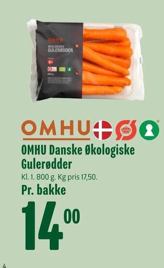 Min Købmand OMHU Danske Økologiske Gulerødder tilbud