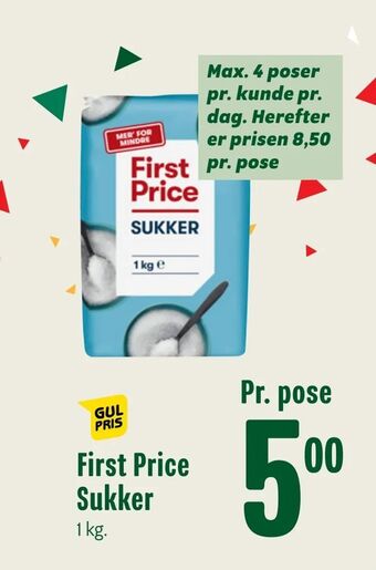 Min Købmand First Price Sukker tilbud