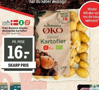 SPAR Grøn Balance danske økologiske kartofler tilbud