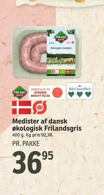 SPAR Medister af dansk økologisk Frilandsgris tilbud