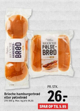 SPAR Brioche hamburgerbrød eller pølsebrød tilbud