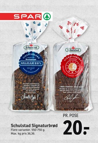 SPAR Schulstad Signaturbrød tilbud